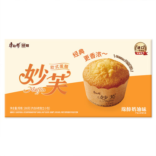 康师傅妙芙欧式蛋糕奶油味早点点心零食面包早餐营养 - 图0