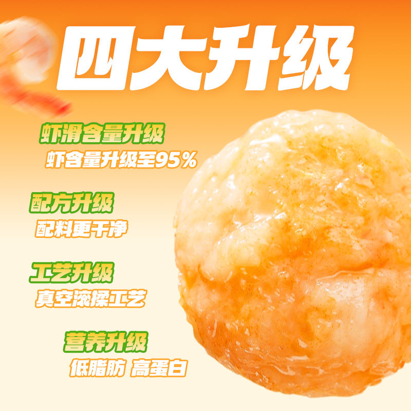 海底捞大颗粒虾滑100g*8袋火锅食材早餐挤袋煲汤虾仁半成品商用,淘宝优惠券,粉丝福利购,淘宝优惠卷