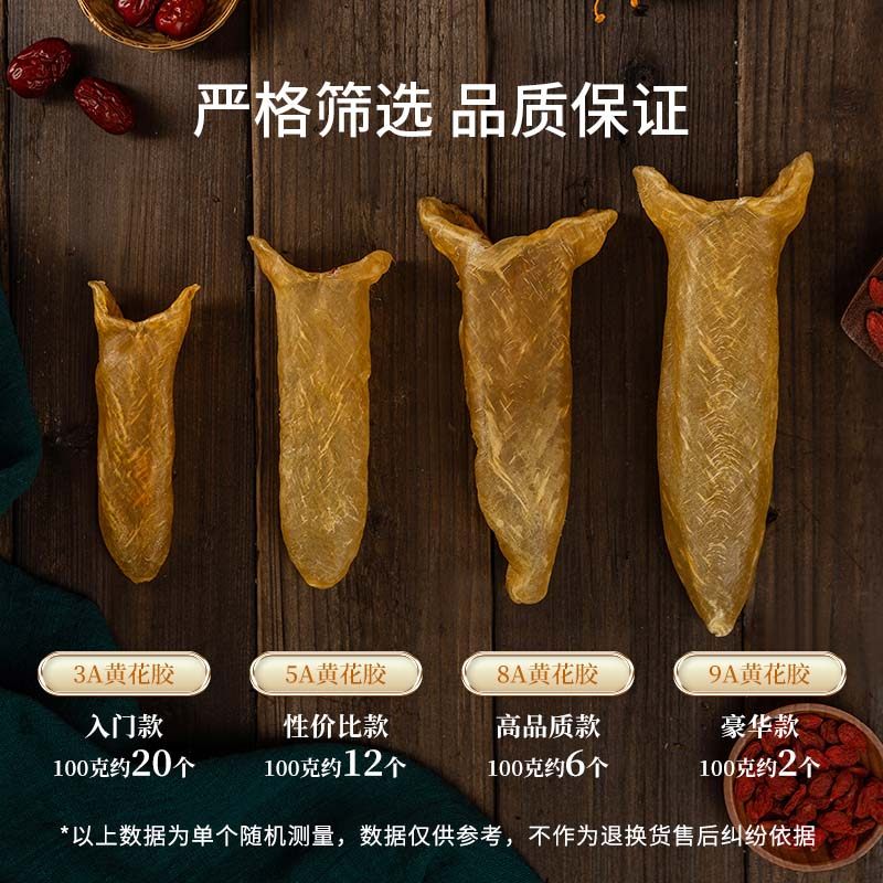 花胶鱼胶正品陈年深海黄花鱼胶鱼肚鱼鳔干货孕妇滋补月子补品煲汤,淘宝优惠券,粉丝福利购,淘宝优惠卷