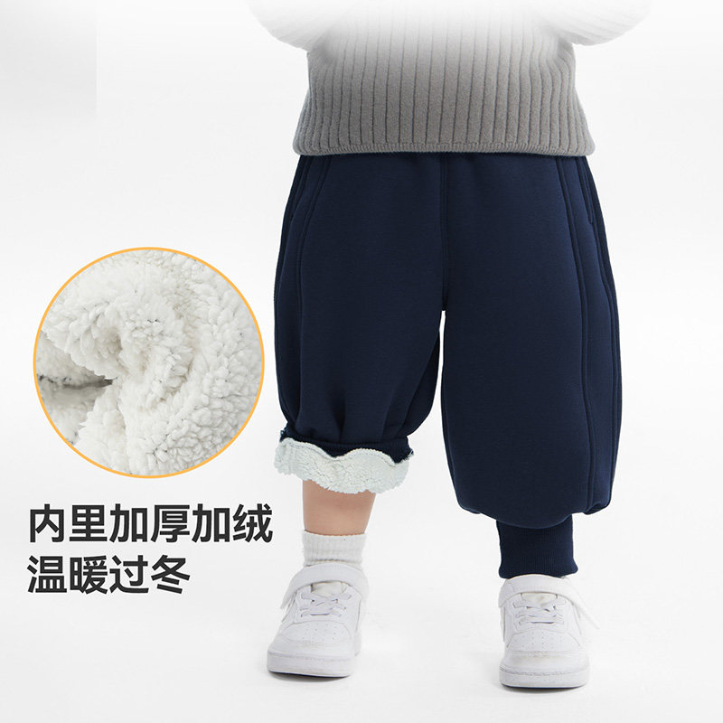 [一体绒抗菌]齐齐熊男童裤子加绒加厚冬季宝宝新年休闲卫裤年服女,淘宝优惠券,粉丝福利购,淘宝优惠卷