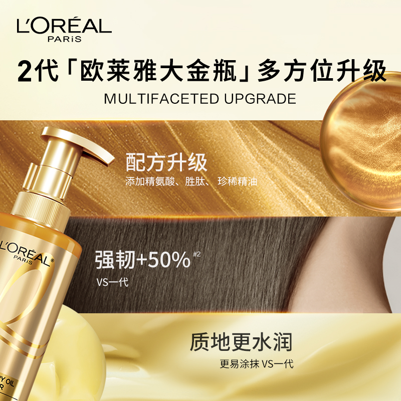 欧莱雅奇焕垂顺440ml大金瓶洗发露 天猫超市洗发水