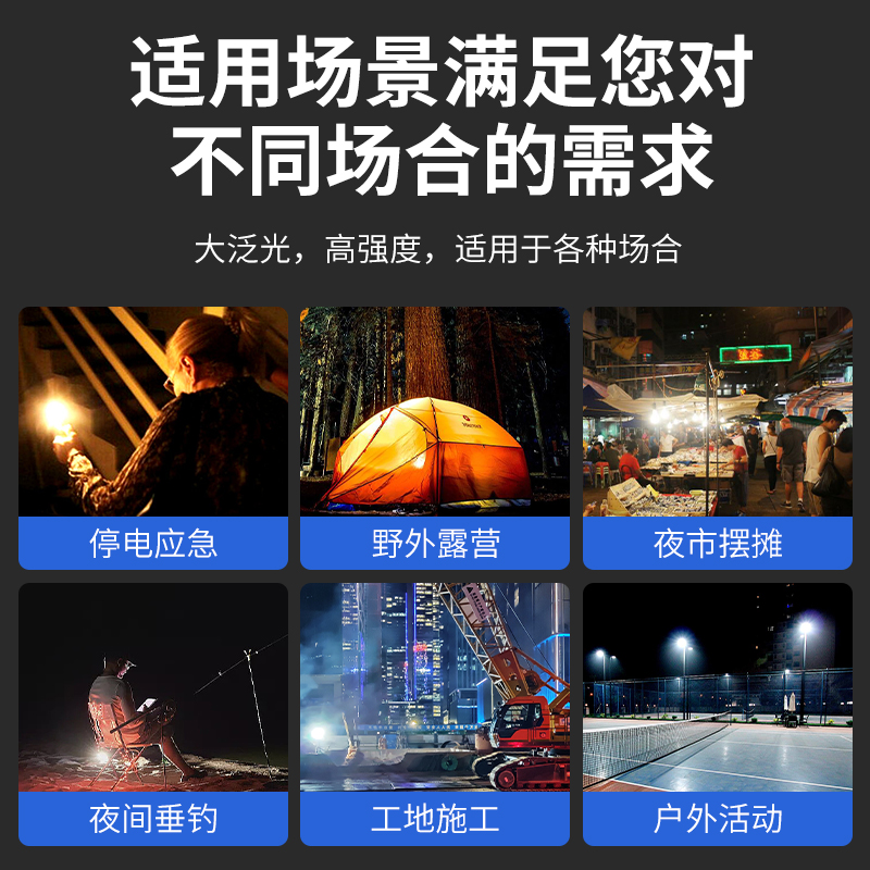 充电照明灯户外led摆摊灯夜市专用停电备用应急灯家用露营灯便携