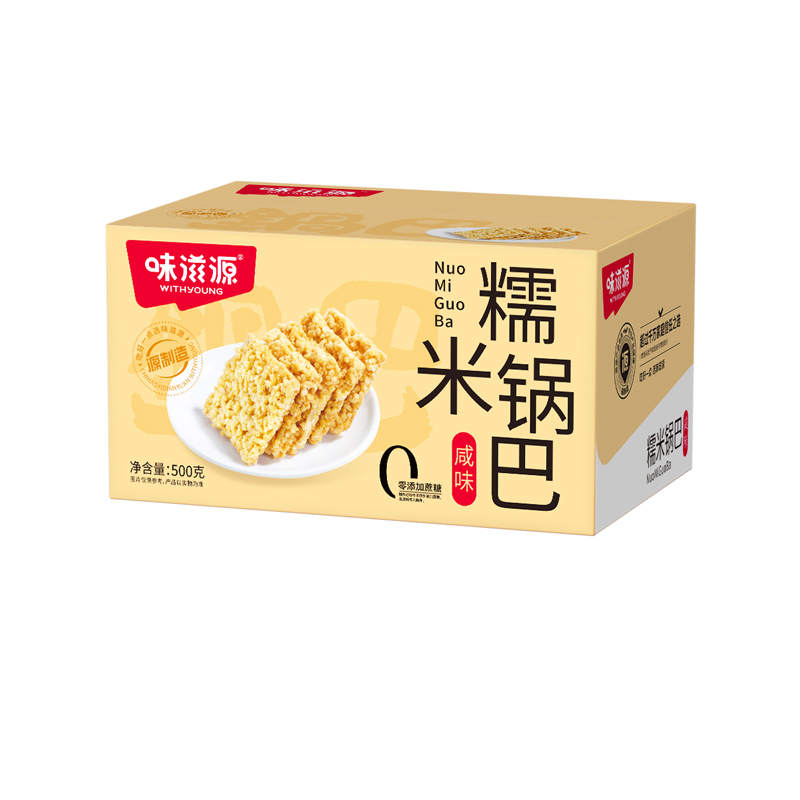 味滋源糯米锅巴500g咸香味特产休闲零食整箱花椒锅巴食品宿舍小吃-图3