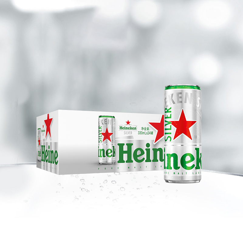 喜力星银（Heineken Silver）啤酒330ml*24听/箱罐装 - 图2