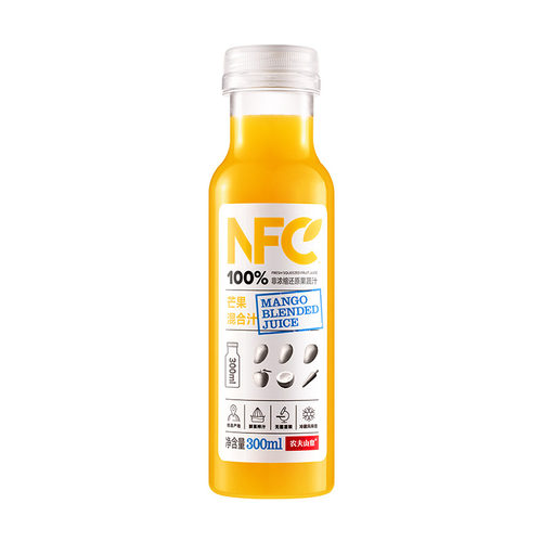 农夫山泉100%NFC芒果混合汁300ml*10瓶整箱装鲜果冷压榨0添加剂-图2