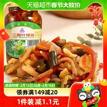 Three-and-four-American sauce pickled rice with small vegetable shishin 375g * 1 bottle of ready-to-eat yellow floral mixed with mixed noodles Yangzhou specials