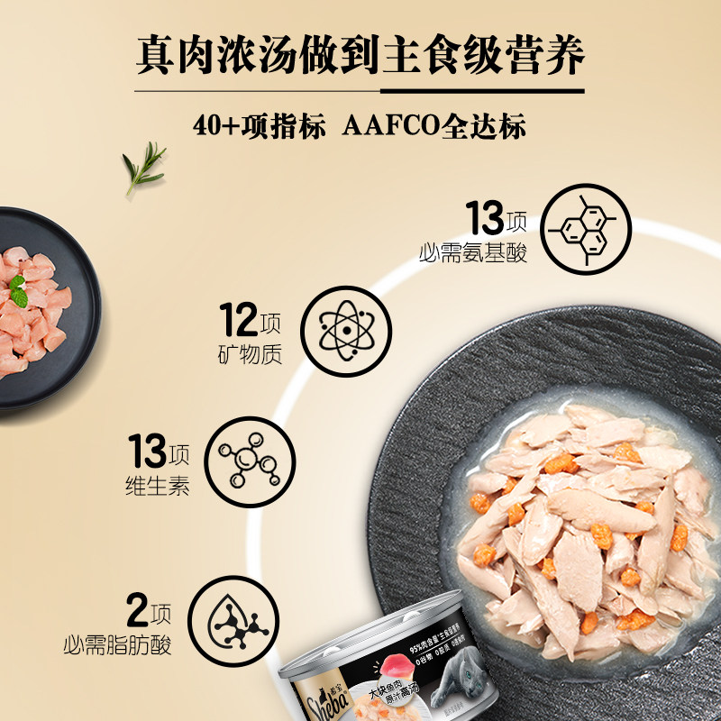 SHEBA/希宝进口幼猫成猫宠物主食级营养零食猫罐头铂金系列6罐装,淘宝优惠券,粉丝福利购,淘宝优惠卷
