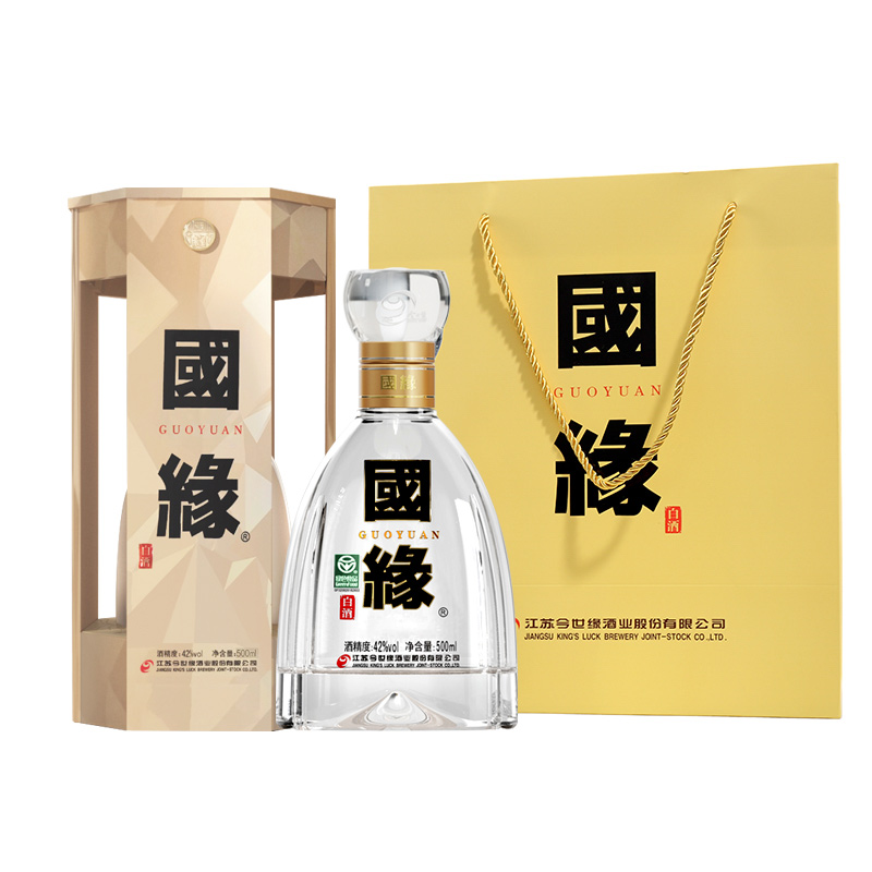 今世缘国缘四开42度500ml*4瓶纯粮白酒浓香