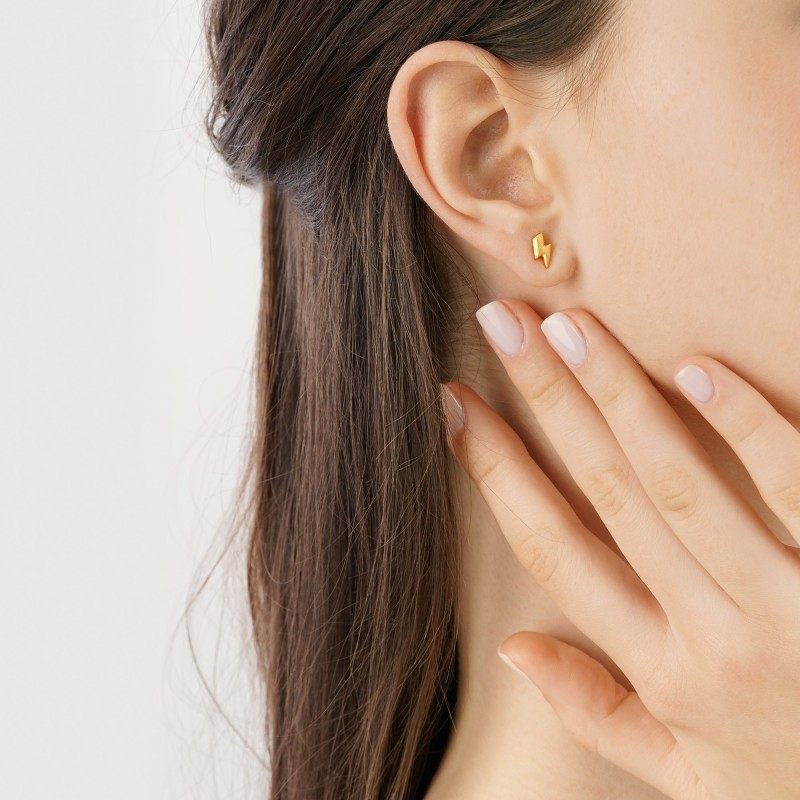 周生生黄金闪电耳钉足金单只耳钉情侣耳饰单只91969E,淘宝优惠券,粉丝福利购,淘宝优惠卷