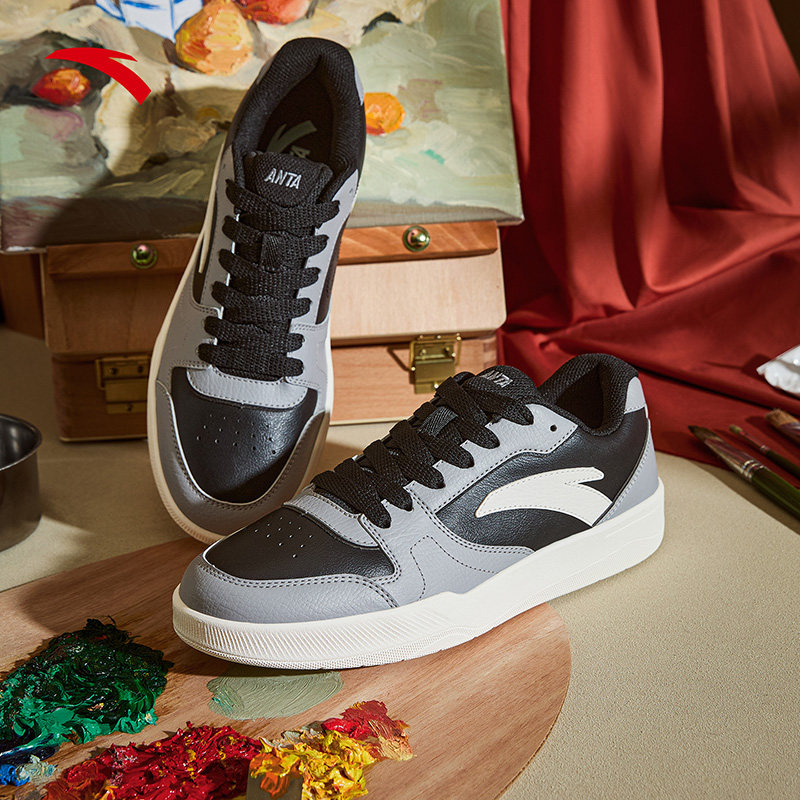 安踏板鞋休闲男鞋2025新款冬季正品低帮小白鞋简约百搭潮流运动鞋,淘宝优惠券,粉丝福利购,淘宝优惠卷