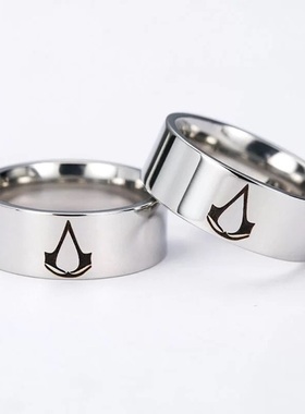 8mm韩版潮人钛钢戒指男袖箭拉环