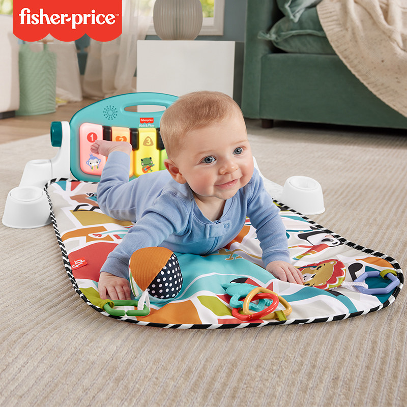 费雪新版升级炫彩钢琴健身器宝宝脚踏钢琴婴儿健身架婴幼安抚玩具,淘宝优惠券,粉丝福利购,淘宝优惠卷