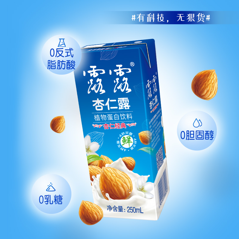 露露杏仁露250ml×6/利乐包植物蛋白饮料经典原味纸包装 - 图3