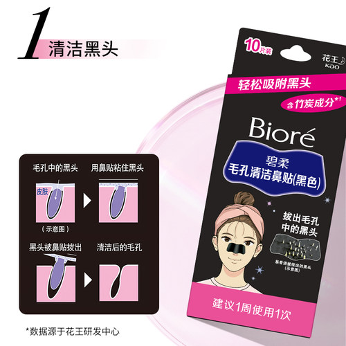 花王Biore/碧柔女士清洁黑鼻贴清洁鼻头20片T区护理神器-图1