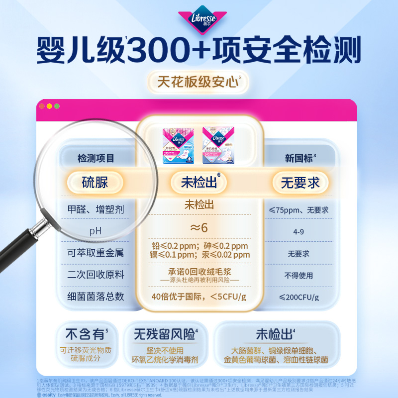 Libresse薇尔舒适V感日用夜用卫生巾组合任选【优于新国标】