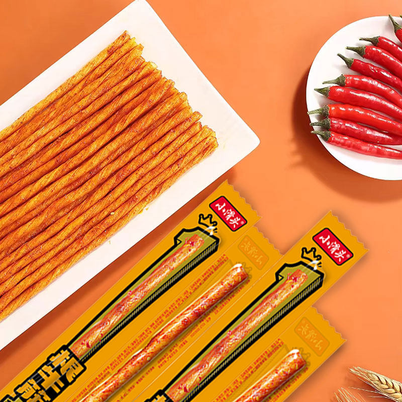 小滑头一根牛筋辣条甜辣味128g约30包素麻辣零食网红小吃豆干凑单,淘宝优惠券,粉丝福利购,淘宝优惠卷