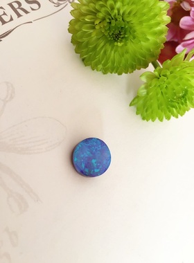 炫彩圆形镶嵌韩国戒面