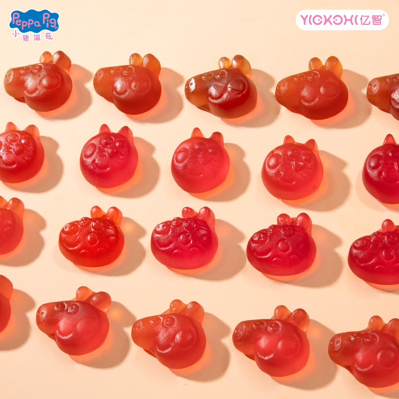 亿智小猪佩奇山楂鸡内金软糖果80g营养儿童宝宝零食小吃独立小包F,淘宝优惠券,粉丝福利购,淘宝优惠卷