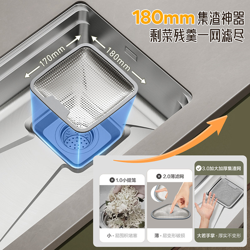 【热销爆款】箭牌银色水槽家用大单槽304不锈钢厨房洗菜盆洗碗槽0,淘宝优惠券,粉丝福利购,淘宝优惠卷