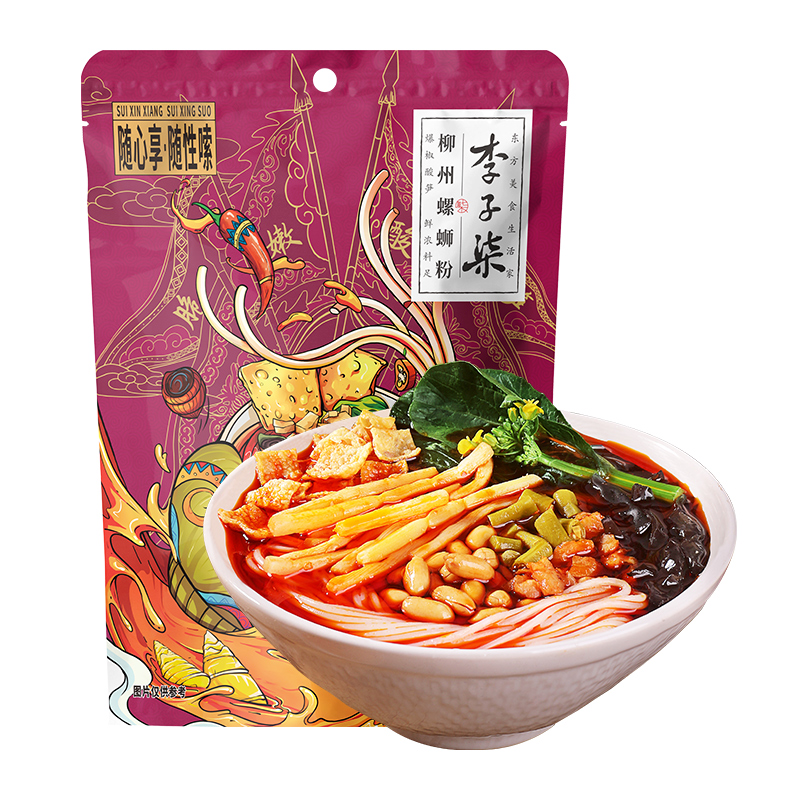 李子柒方便速食柳州螺蛳粉280g*1袋大块酸笋食品