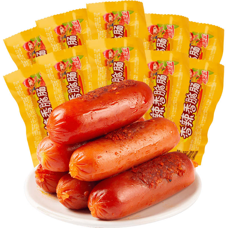 双汇香辣香脆肠400g休闲儿童零食烤肠
