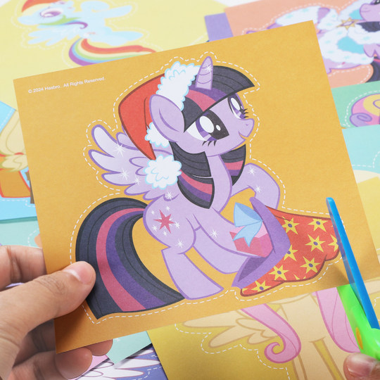 Children's handmade fun paper-cut My Little Pony