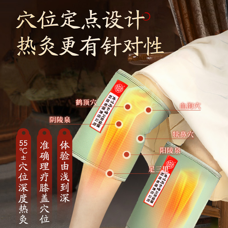 同仁堂盐袋热敷包电加热理疗护膝盖关节老寒腿护膝家用艾灸盐包 - 图0