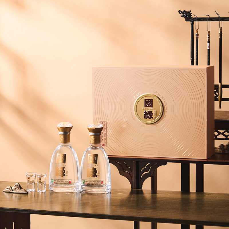 今世缘国缘对开42度500ml*2瓶礼盒装 商务宴请送礼白酒