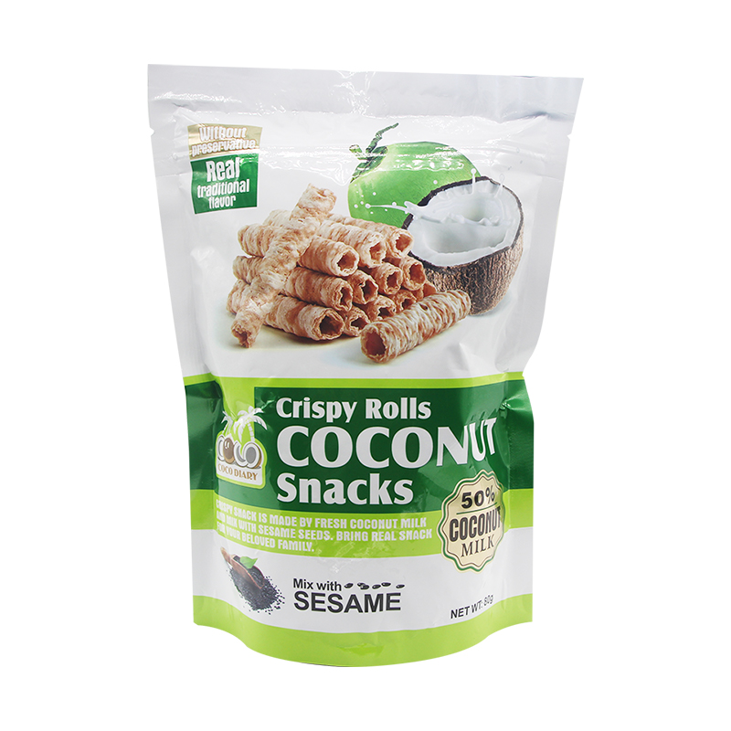 泰国COCODIARY椰子日记椰子味蛋卷80g - 图0