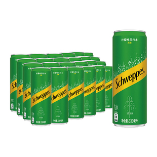 可口可乐怡泉柠檬味苏打水无糖330ml*24罐