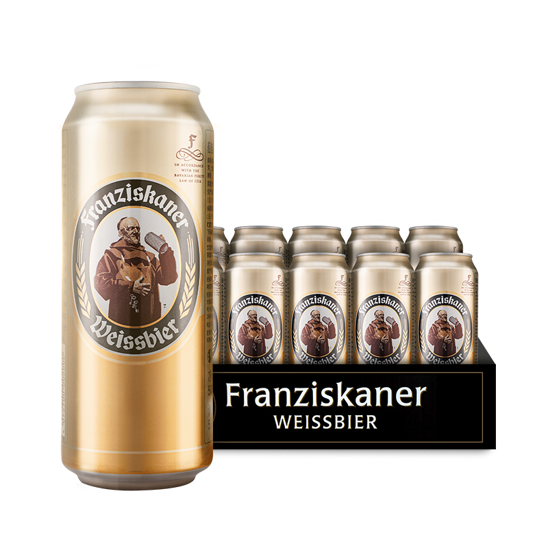 范佳乐教士啤酒德国风味精酿啤酒500ml*12听装整箱 - 图0