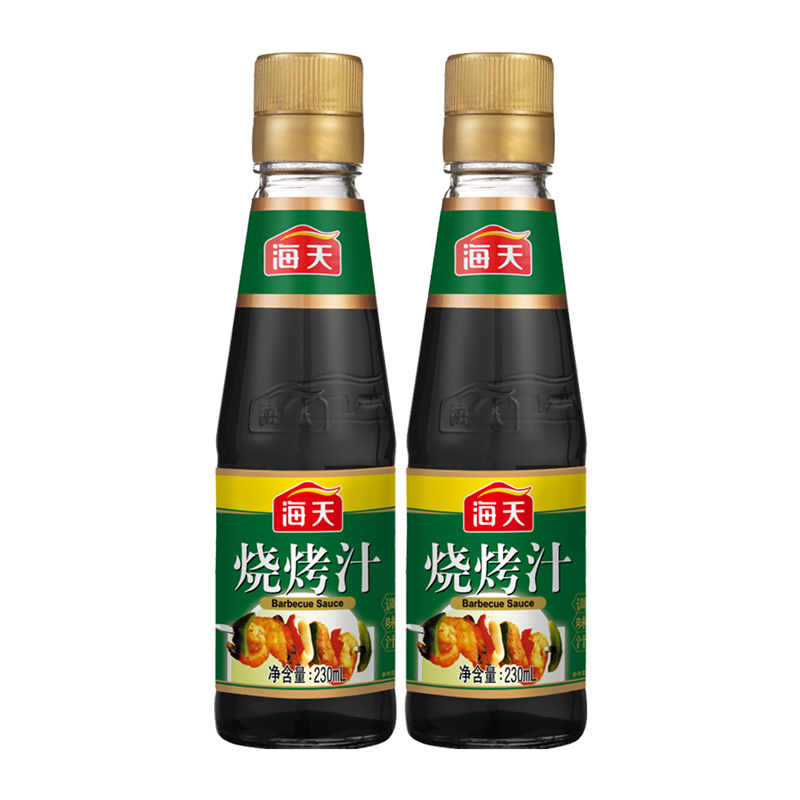 海天烧烤汁230ml*2烧烤腌制 牛排叉烧腌料鸡翅调料调味酱 - 图0