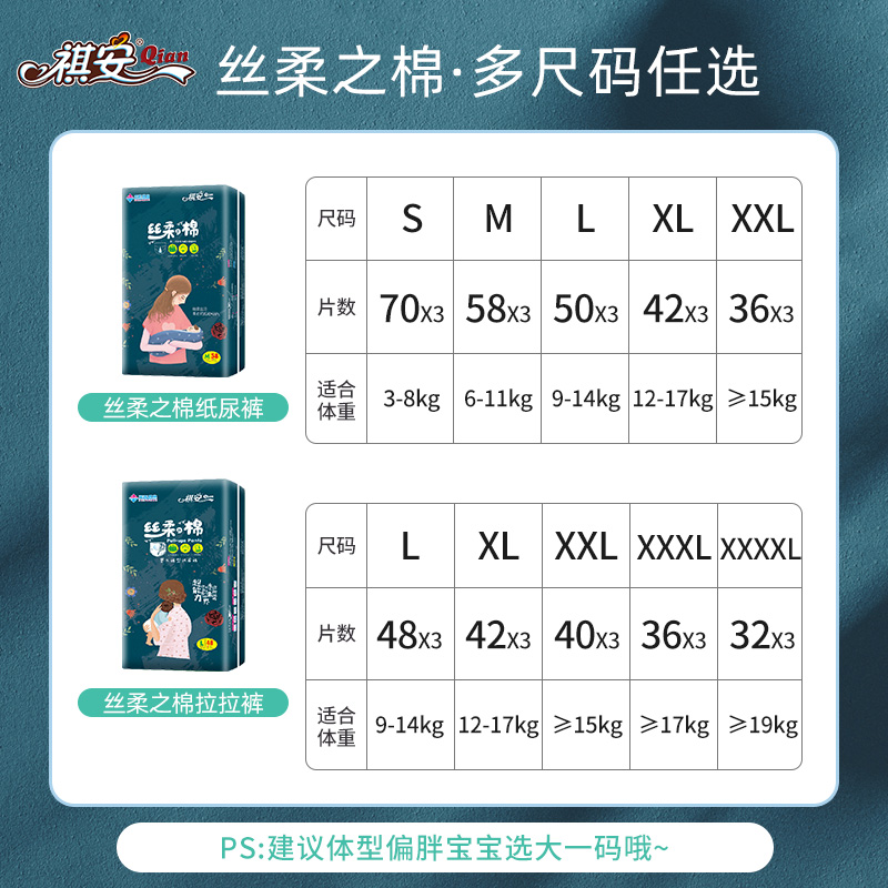 祺安纸尿裤丝柔之棉XL126片超柔亲肤超薄透气婴儿尿不湿非拉拉裤 - 图3