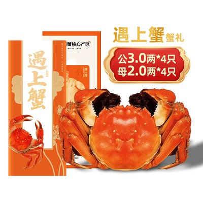 遇上蟹大闸蟹3两公2两母提货券
