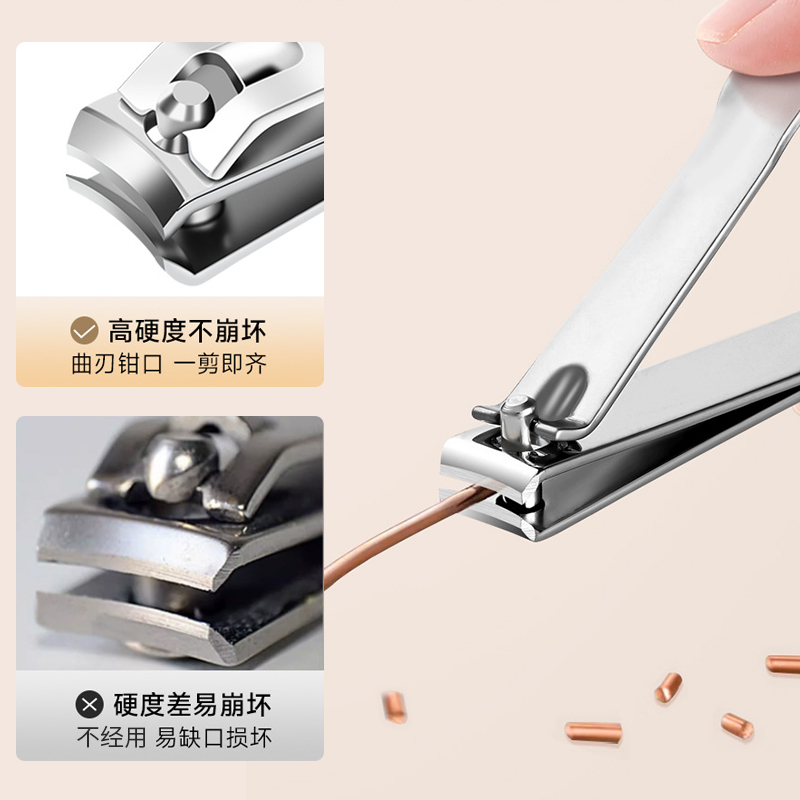 指甲刀指甲剪2只斜口甲沟平口家用剪脚指甲修甲刀指甲钳工具套装
