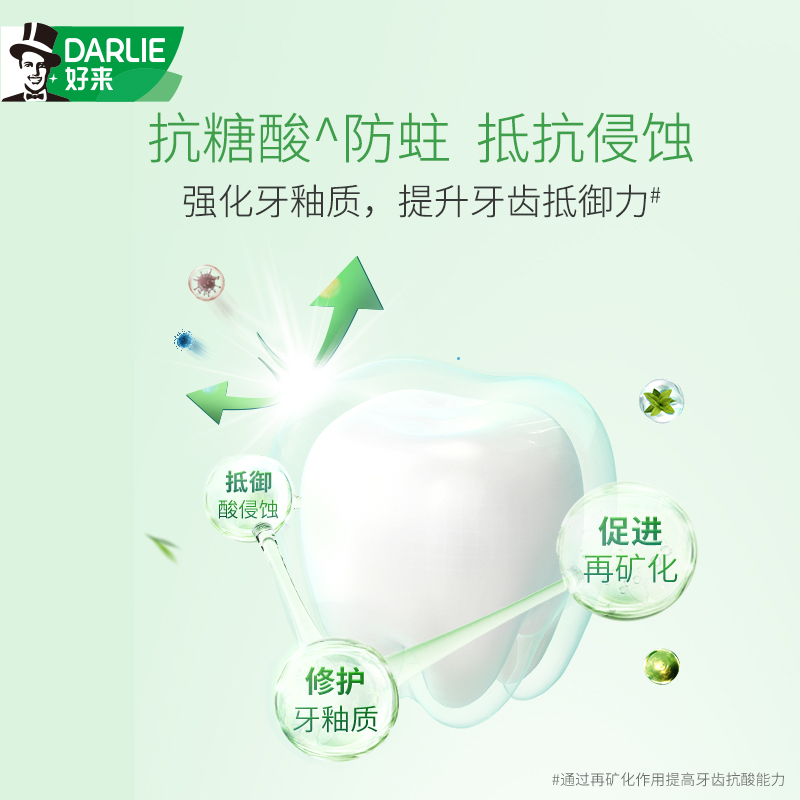 DARLIE好来(原黑人)牙膏薄荷茶倍健初萃茶800g健齿茶香清新气防蛀
