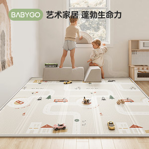 BABYGO宝宝爬行垫加厚家用爬爬垫客厅婴儿童折叠地垫XPE泡沫垫