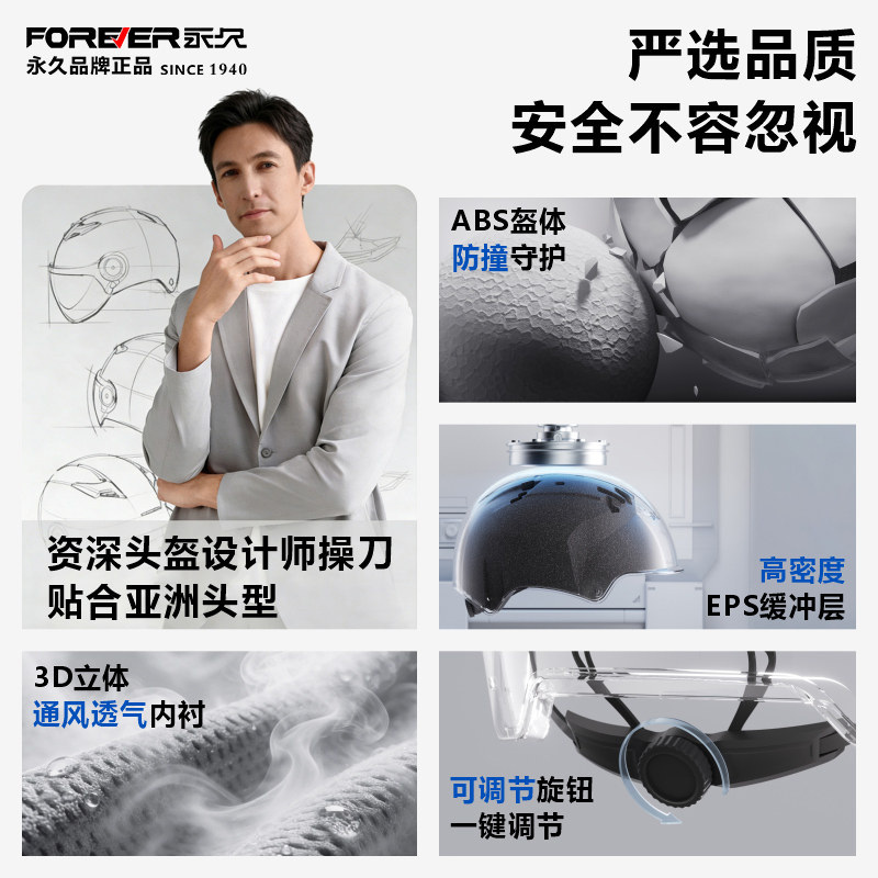 Permanent new national standard Class A electric vehicle helmet for men and women