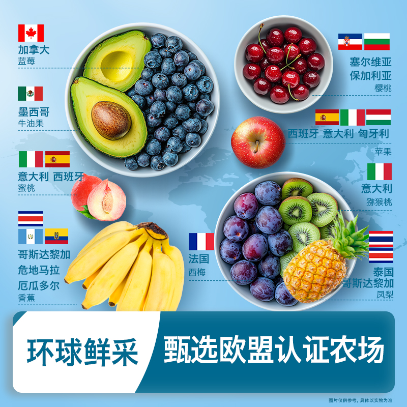 【任选】禾泱泱进口水果泥宝宝婴儿辅食泥无添加白砂糖100g/袋