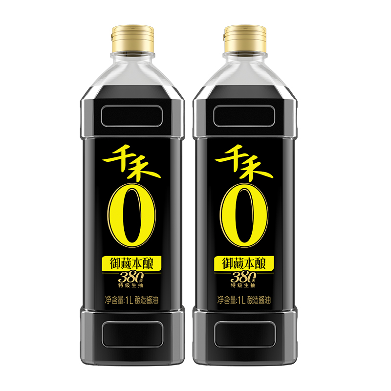 千禾厨房调味御藏本酿380天1L-2特级生抽双重发酵味道鲜香 - 图0