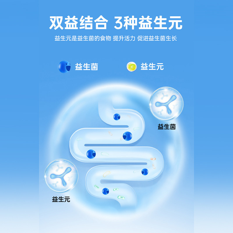 4盒】乐力益生菌善拓肠胃成人儿童女性复合调理益生元肠道冻干粉
