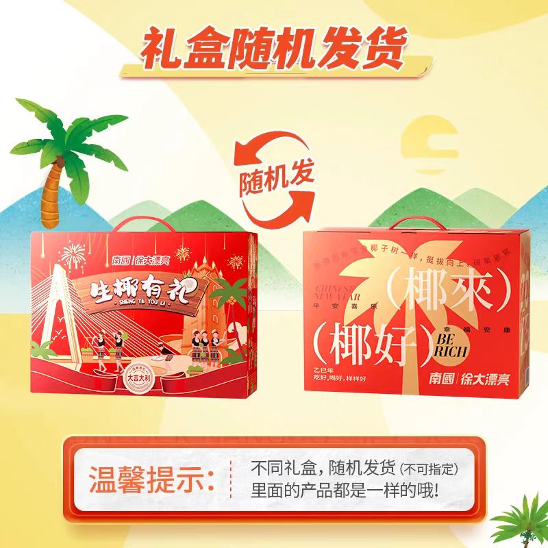 南国椰子粉糖果饼干咖啡果干椰味礼盒1859g海南三亚特产年货礼盒