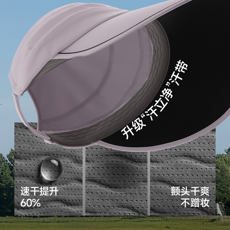 【下拉领优惠】蕉下黑胶遮阳帽女四季百搭鸭舌帽大帽檐防紫外线帽