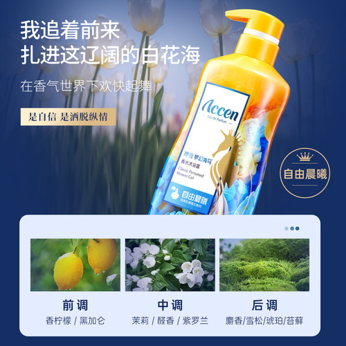 【孙杨代言】澳雪梦幻海马香水沐浴露持久留香高级香味保湿嫩滑 - 图3
