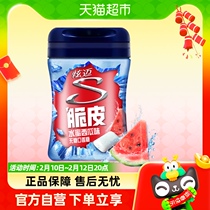 Dazzling water honey watermelon taste without sugar gum fruit 40 grain 56g * 1 bottle lasting fresh breath with small snacks