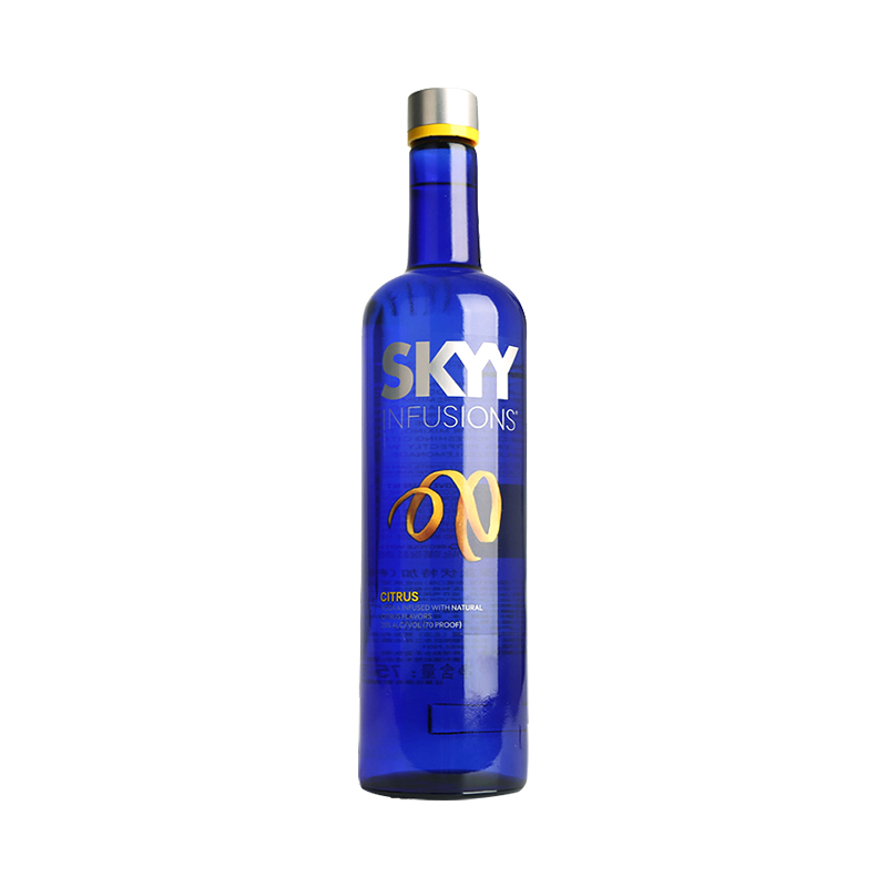 深蓝伏特加SKYY进口柑橘味VODKA洋酒750ml*1瓶 - 图0