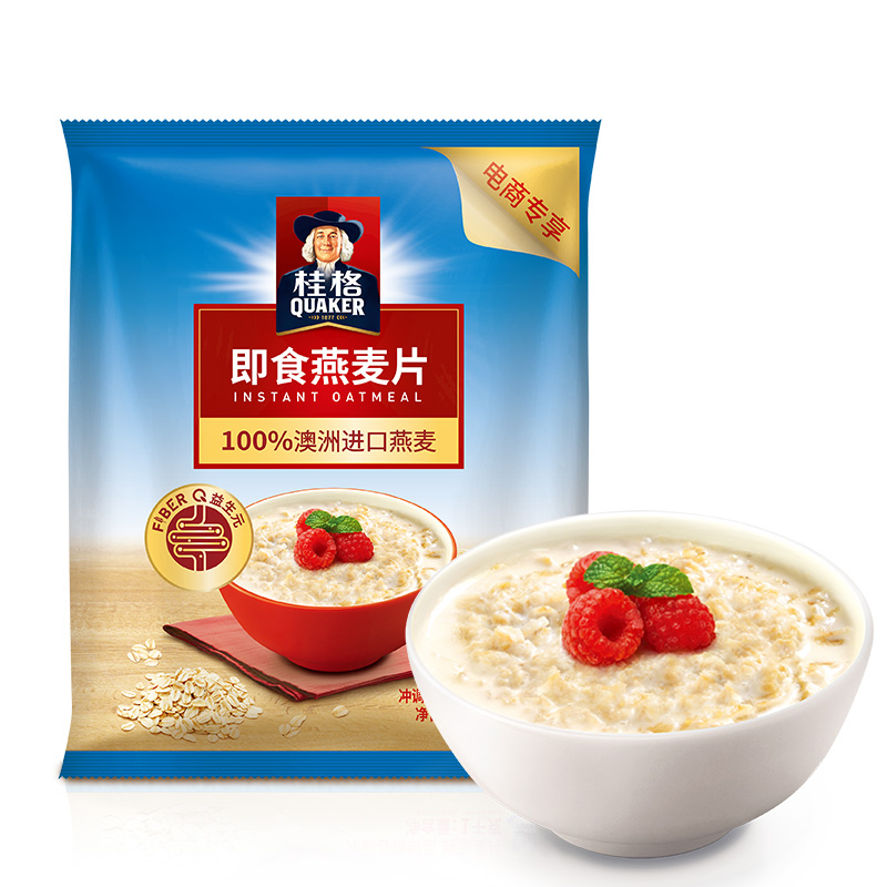 QUAKER/桂格原味即食燕麦片1478g*1袋无添加蔗糖冲饮早餐女神节-图1