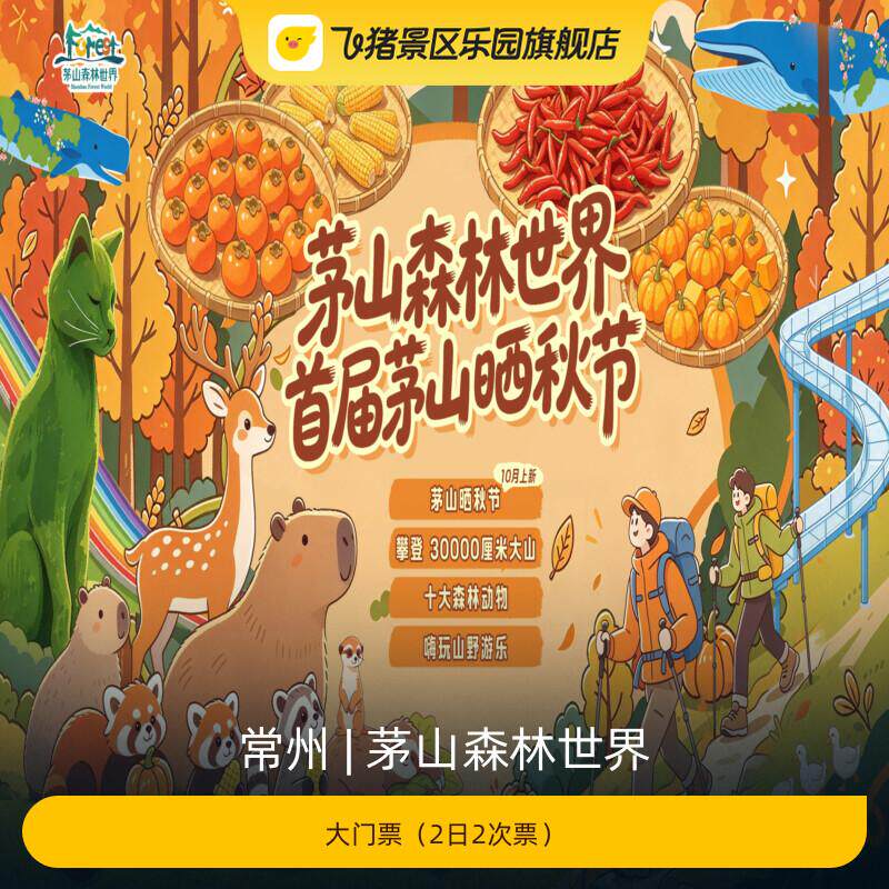 [茅山森林世界-大门票（2日2次票）]