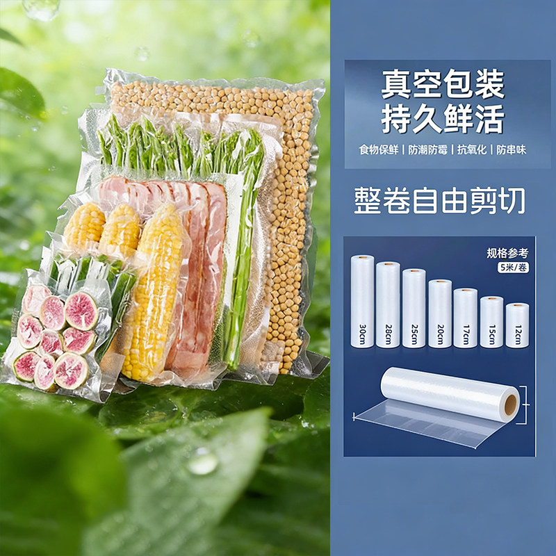 芭蒂维拉真空纹路密封袋食品级保鲜袋冰箱专用封口机密封袋抽真空