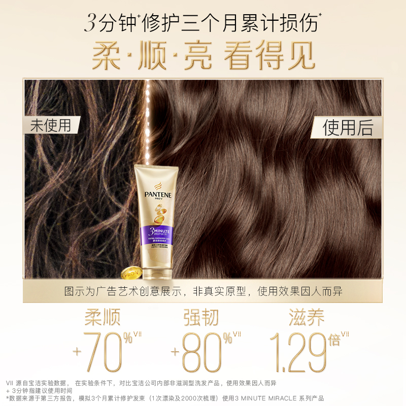 潘婷三分钟奇迹护发素女修护改善毛躁顺滑柔顺山茶花香氛型女正品 - 图1